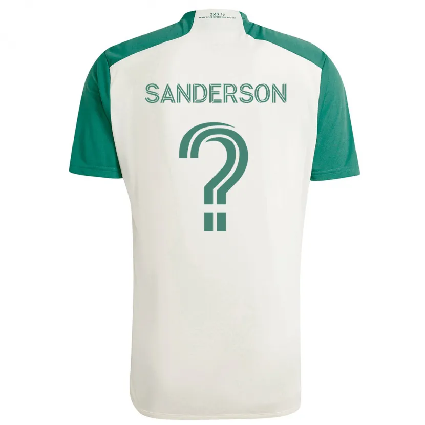 Danxen Niño Camiseta Spencer Sanderson #0 Colores Tostados Verde 2ª Equipación 2024/25 La Camisa