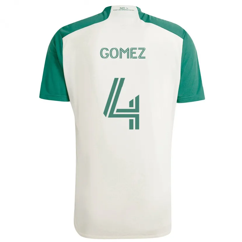 Danxen Niño Camiseta Antonio Gomez #4 Colores Tostados Verde 2ª Equipación 2024/25 La Camisa