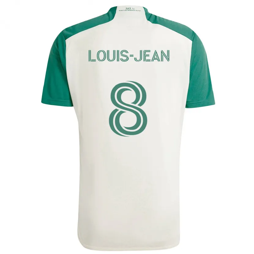 Danxen Niño Camiseta Steeve Louis-Jean #8 Colores Tostados Verde 2ª Equipación 2024/25 La Camisa