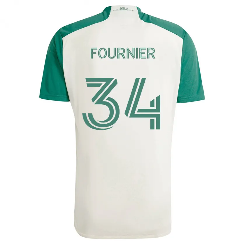 Danxen Niño Camiseta Drake Fournier #34 Colores Tostados Verde 2ª Equipación 2024/25 La Camisa