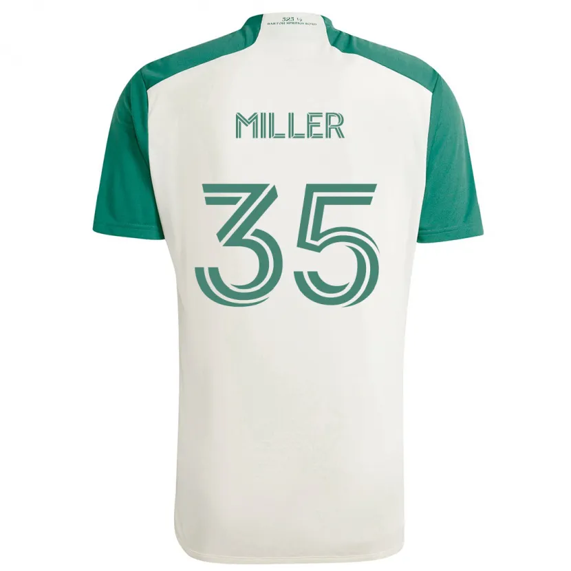 Danxen Niño Camiseta Mason Miller #35 Colores Tostados Verde 2ª Equipación 2024/25 La Camisa