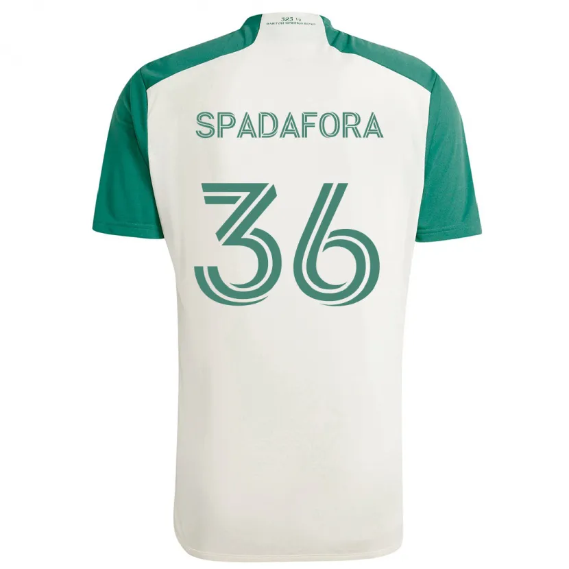 Danxen Niño Camiseta Luke Spadafora #36 Colores Tostados Verde 2ª Equipación 2024/25 La Camisa