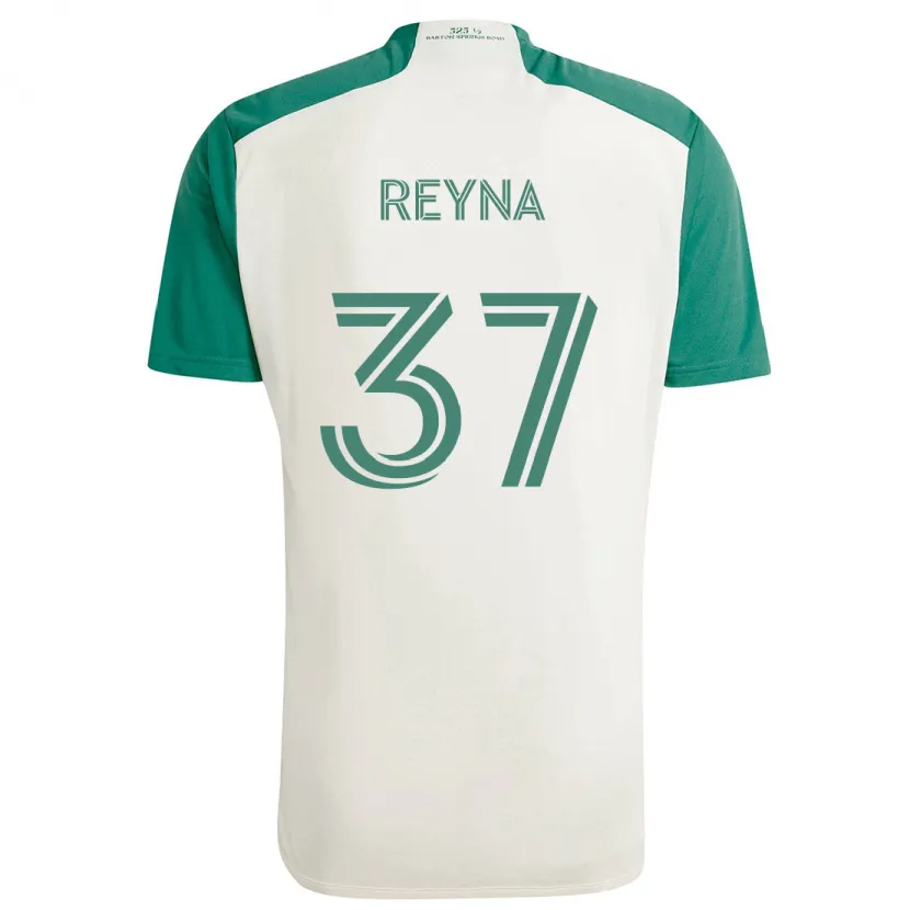 Danxen Niño Camiseta Joah Reyna #37 Colores Tostados Verde 2ª Equipación 2024/25 La Camisa