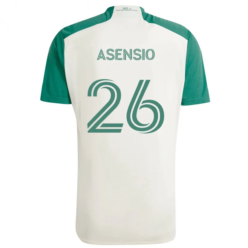 Danxen Niño Camiseta Charlie Asensio #26 Colores Tostados Verde 2ª Equipación 2024/25 La Camisa