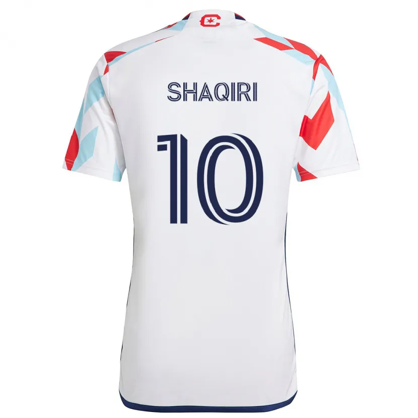 Danxen Niño Camiseta Xherdan Shaqiri #10 Blanco Rojo Azul 2ª Equipación 2024/25 La Camisa