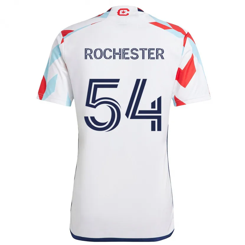 Danxen Niño Camiseta Lamonth Rochester #54 Blanco Rojo Azul 2ª Equipación 2024/25 La Camisa