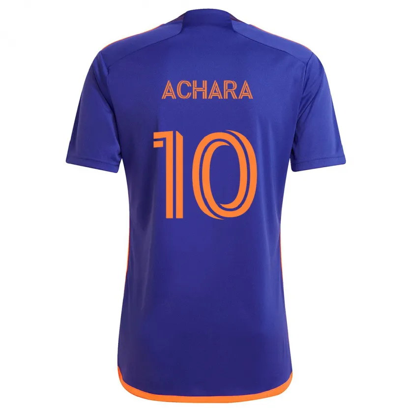 Danxen Niño Camiseta Ifunanyachi Achara #10 Púrpura Naranja 2ª Equipación 2024/25 La Camisa