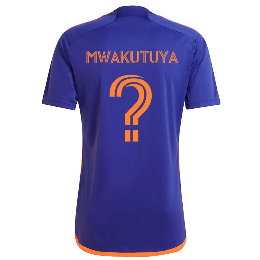 Danxen Niño Camiseta Isaac Mwakutuya #0 Púrpura Naranja 2ª Equipación 2024/25 La Camisa