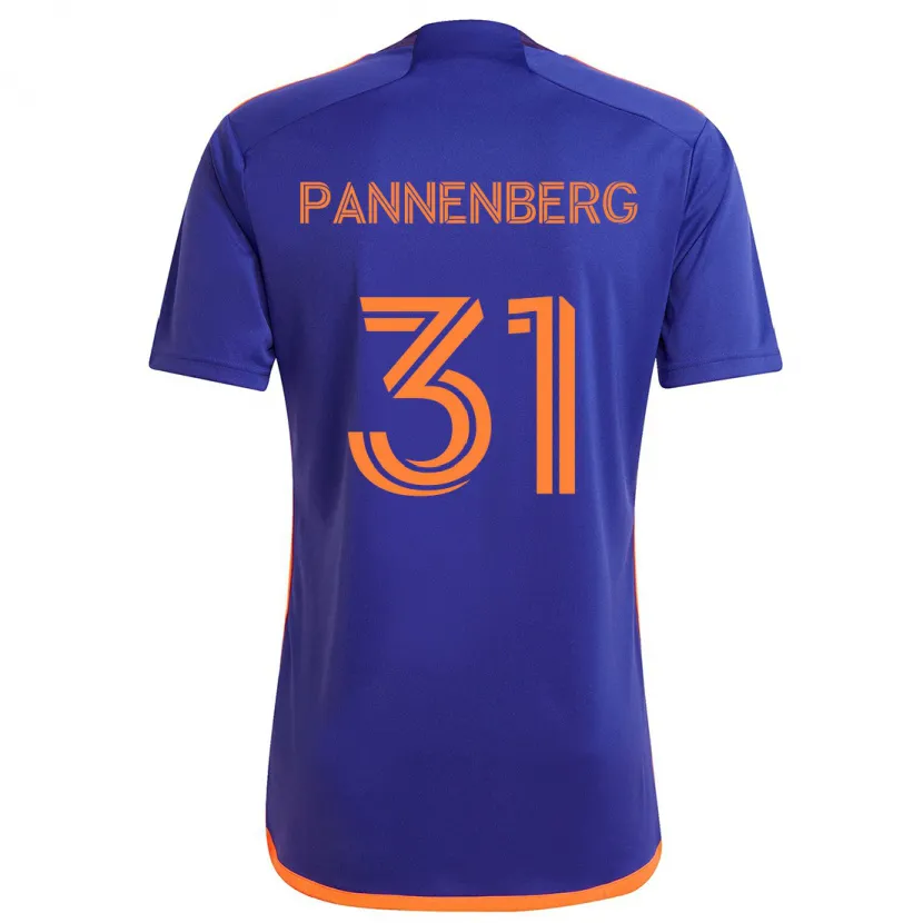 Danxen Niño Camiseta Andrew Pannenberg #31 Púrpura Naranja 2ª Equipación 2024/25 La Camisa