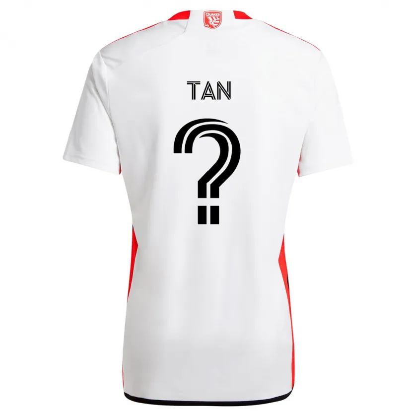 Danxen Niño Camiseta Oliver Tan #0 Blanco Rojo 2ª Equipación 2024/25 La Camisa