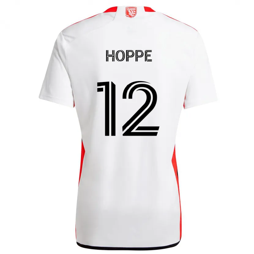 Danxen Niño Camiseta Matthew Hoppe #12 Blanco Rojo 2ª Equipación 2024/25 La Camisa