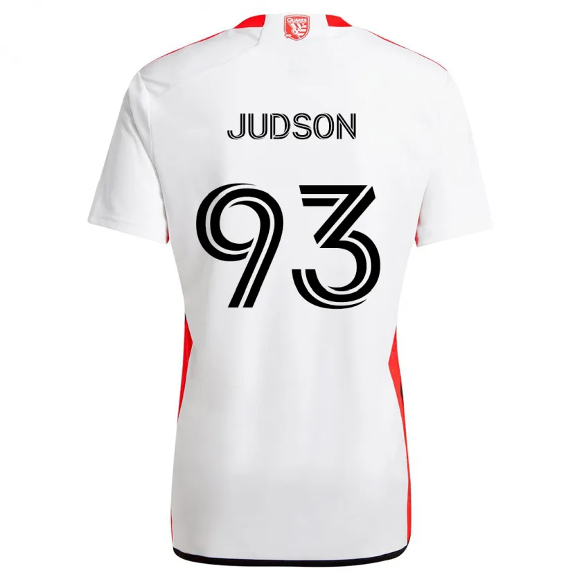 Danxen Niño Camiseta Judson #93 Blanco Rojo 2ª Equipación 2024/25 La Camisa