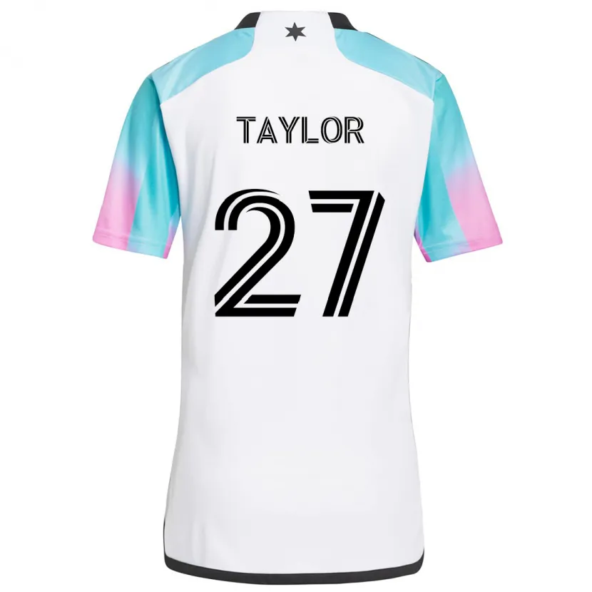 Danxen Niño Camiseta D.j. Taylor #27 Blanco Azul Negro 2ª Equipación 2024/25 La Camisa