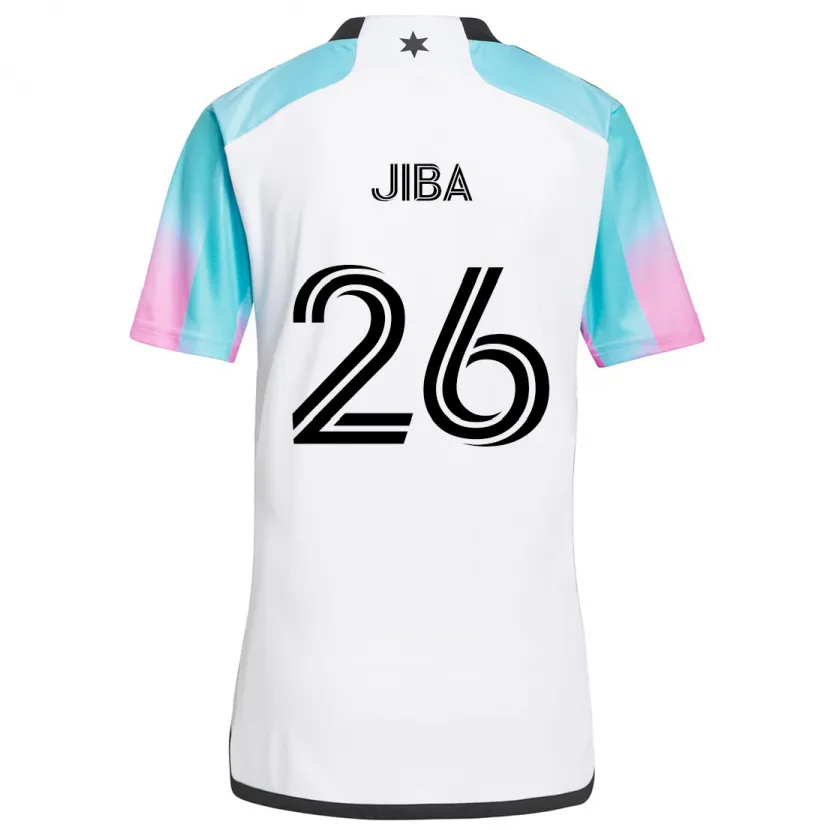 Danxen Niño Camiseta Ryen Jiba #26 Blanco Azul Negro 2ª Equipación 2024/25 La Camisa