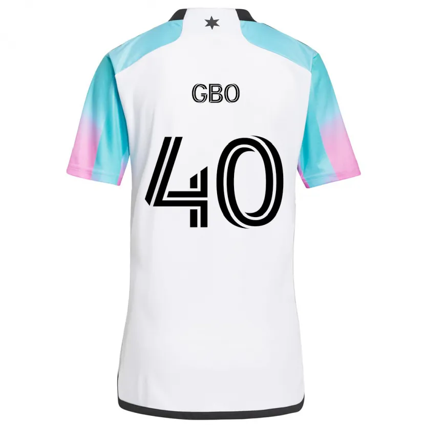 Danxen Niño Camiseta Cedrik Gbo #40 Blanco Azul Negro 2ª Equipación 2024/25 La Camisa