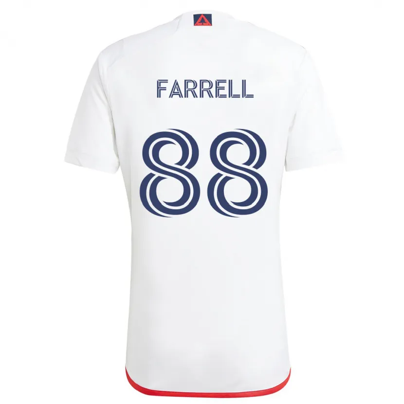 Danxen Niño Camiseta Andrew Farrell #88 Blanco Rojo 2ª Equipación 2024/25 La Camisa