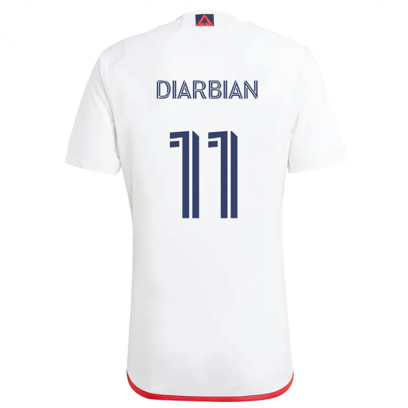 Danxen Niño Camiseta Gevork Diarbian #11 Blanco Rojo 2ª Equipación 2024/25 La Camisa