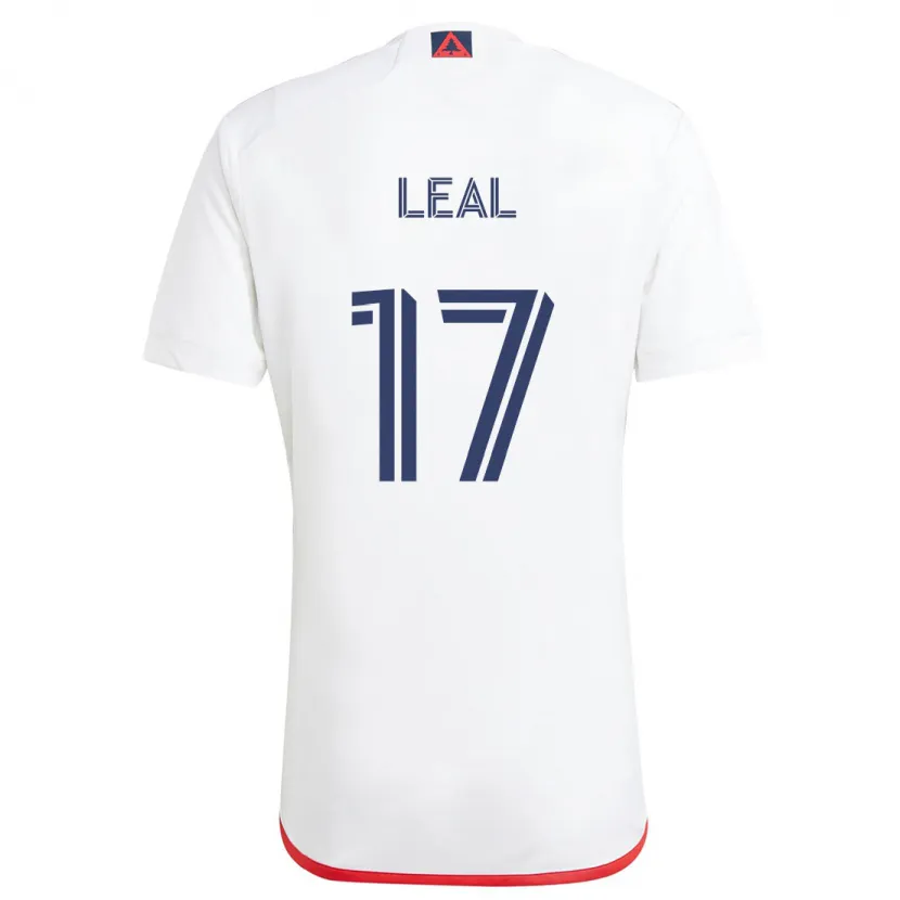 Danxen Niño Camiseta Patrick Leal #17 Blanco Rojo 2ª Equipación 2024/25 La Camisa