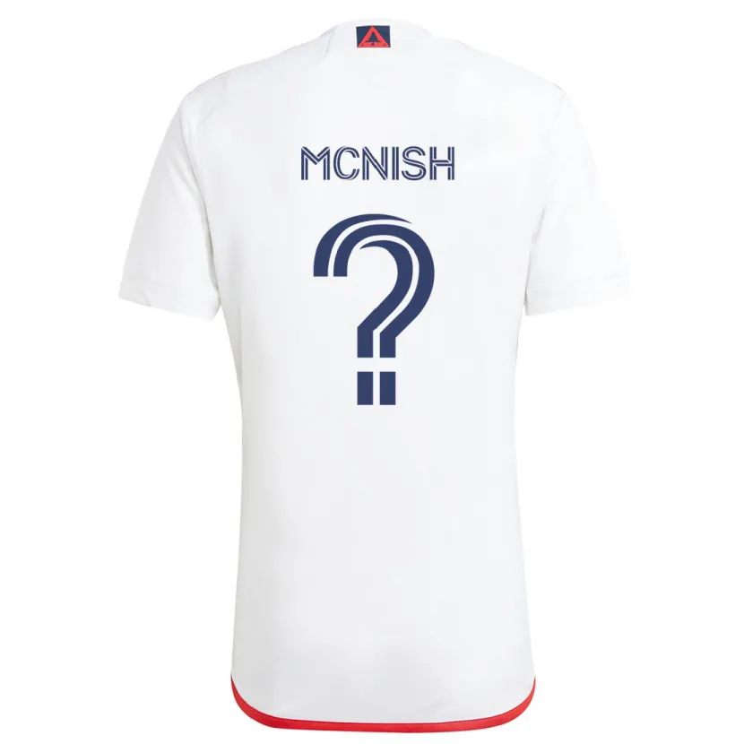 Danxen Niño Camiseta Sheridan Mcnish #0 Blanco Rojo 2ª Equipación 2024/25 La Camisa