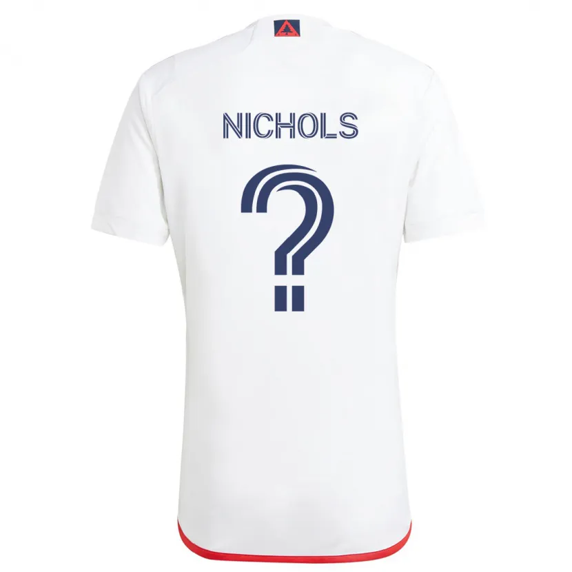 Danxen Niño Camiseta Robert Nichols #0 Blanco Rojo 2ª Equipación 2024/25 La Camisa