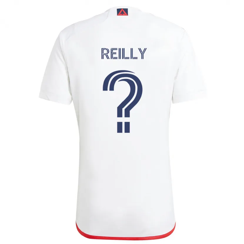 Danxen Niño Camiseta Aidan Reilly #0 Blanco Rojo 2ª Equipación 2024/25 La Camisa