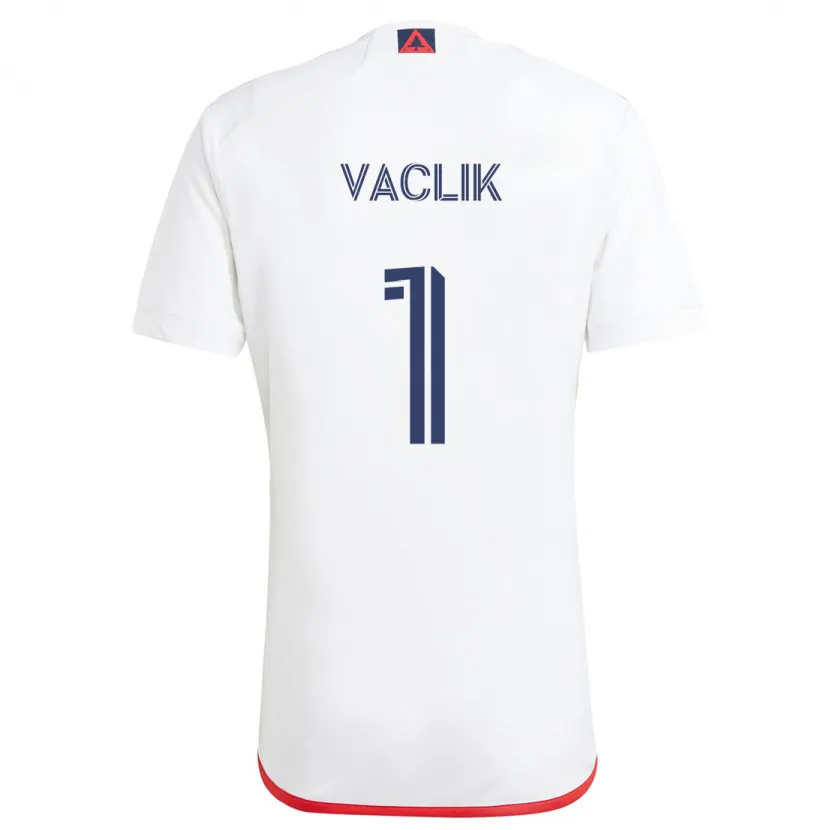 Danxen Niño Camiseta Tomas Vaclik #1 Blanco Rojo 2ª Equipación 2024/25 La Camisa