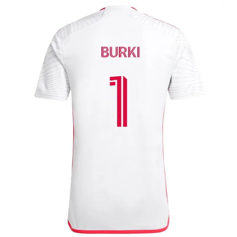 Danxen Niño Camiseta Roman Bürki #1 Blanco Rojo 2ª Equipación 2024/25 La Camisa