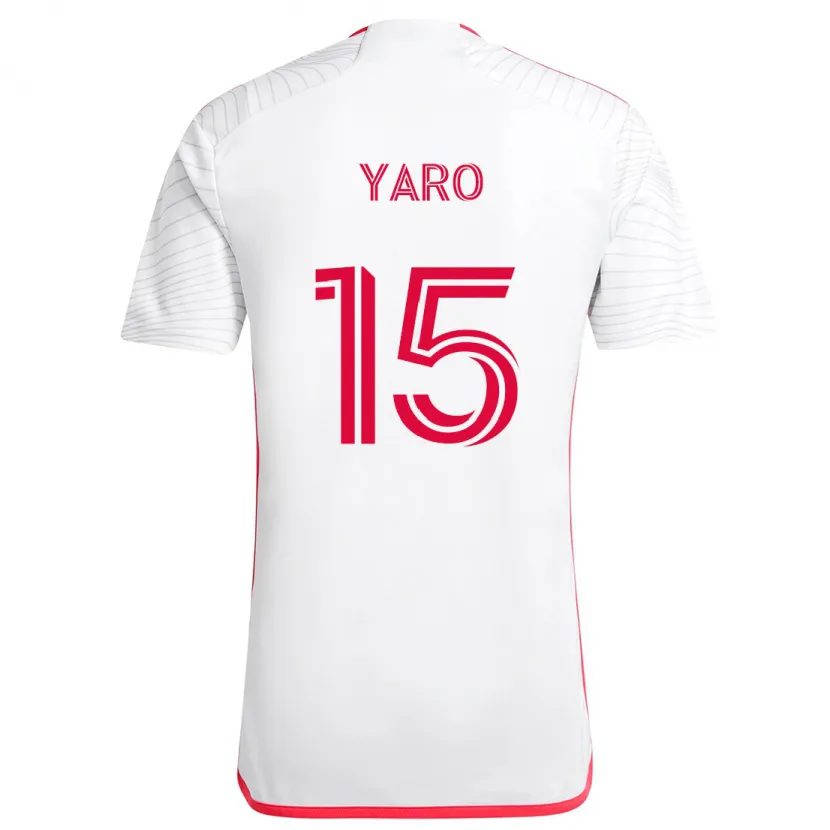 Danxen Niño Camiseta Joshua Yaro #15 Blanco Rojo 2ª Equipación 2024/25 La Camisa