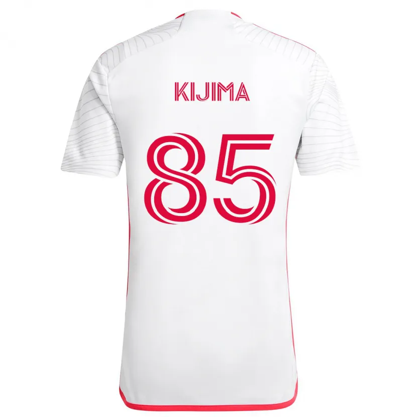 Danxen Niño Camiseta Hosei Kijima #85 Blanco Rojo 2ª Equipación 2024/25 La Camisa