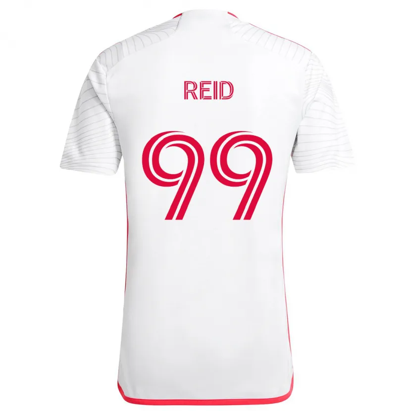 Danxen Niño Camiseta Jayden Reid #99 Blanco Rojo 2ª Equipación 2024/25 La Camisa