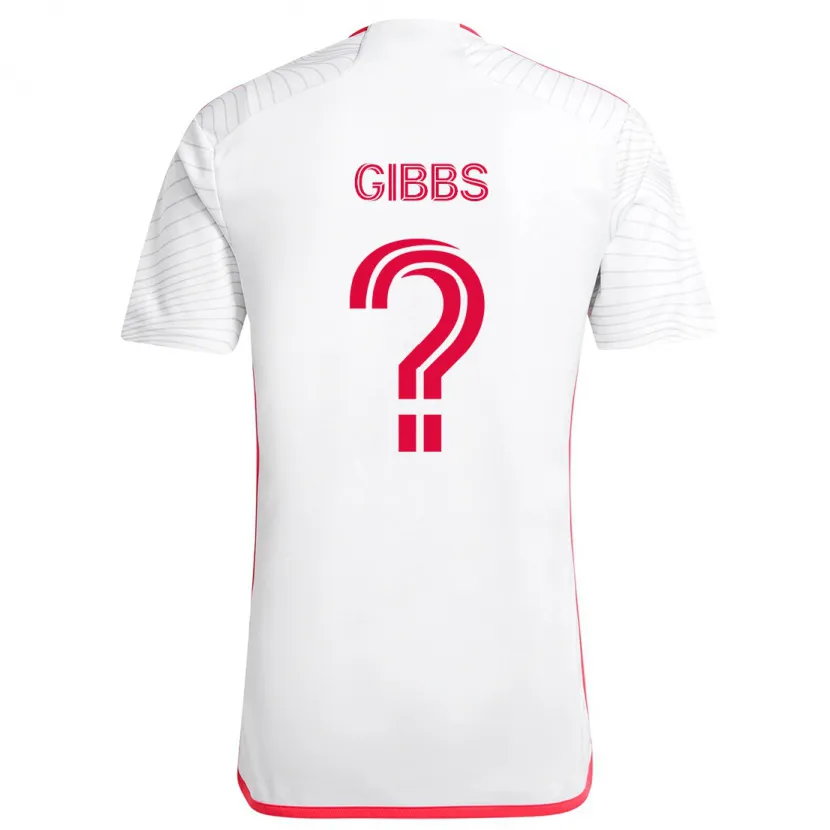 Danxen Niño Camiseta Ryley Gibbs #0 Blanco Rojo 2ª Equipación 2024/25 La Camisa