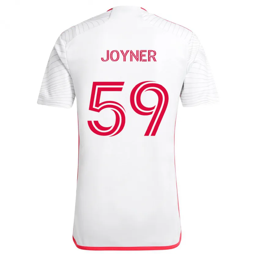 Danxen Niño Camiseta Mykhi Joyner #59 Blanco Rojo 2ª Equipación 2024/25 La Camisa