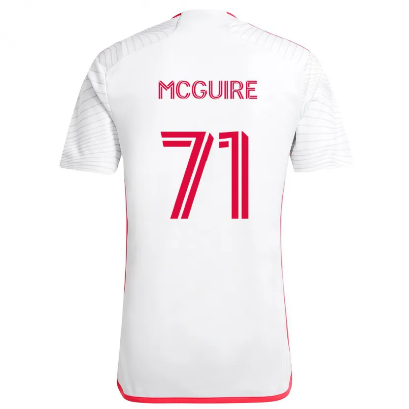 Danxen Niño Camiseta Nolan Mcguire #71 Blanco Rojo 2ª Equipación 2024/25 La Camisa