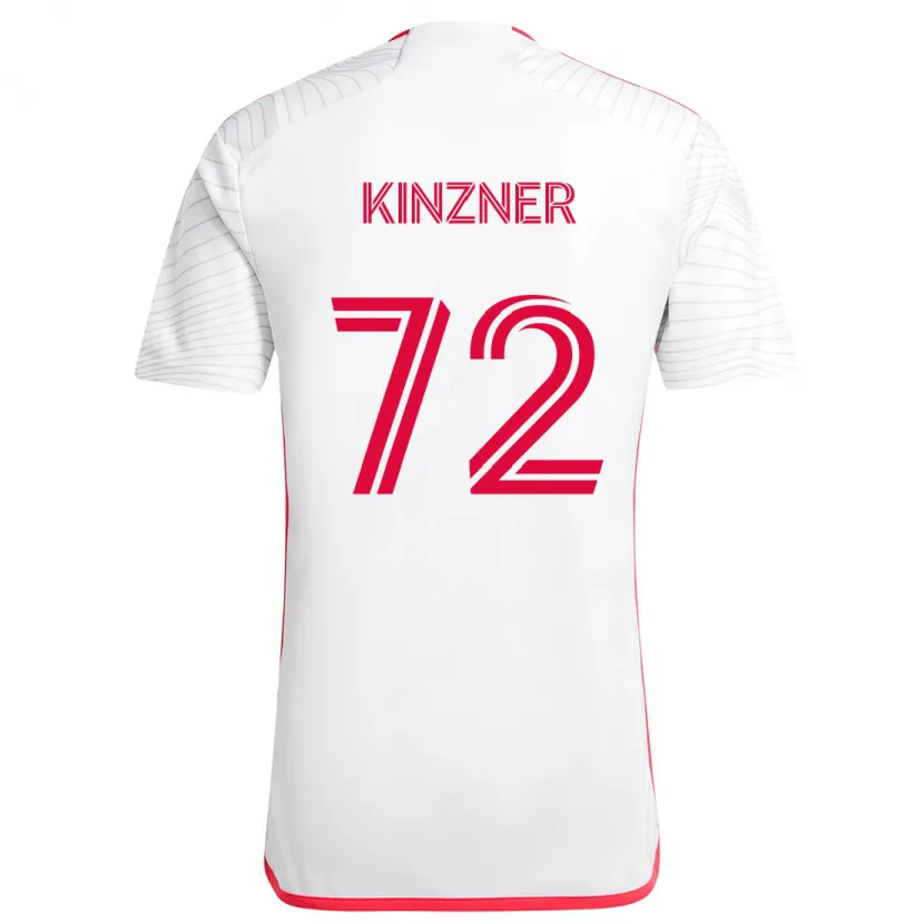 Danxen Niño Camiseta Eric Kinzner #72 Blanco Rojo 2ª Equipación 2024/25 La Camisa