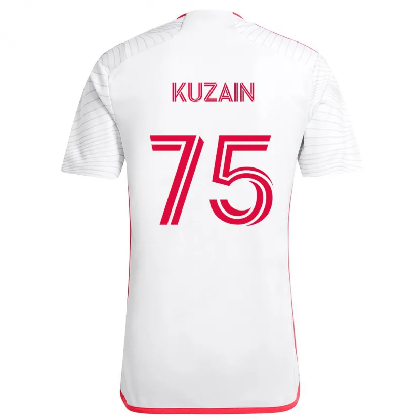 Danxen Niño Camiseta Wan Kuzain #75 Blanco Rojo 2ª Equipación 2024/25 La Camisa