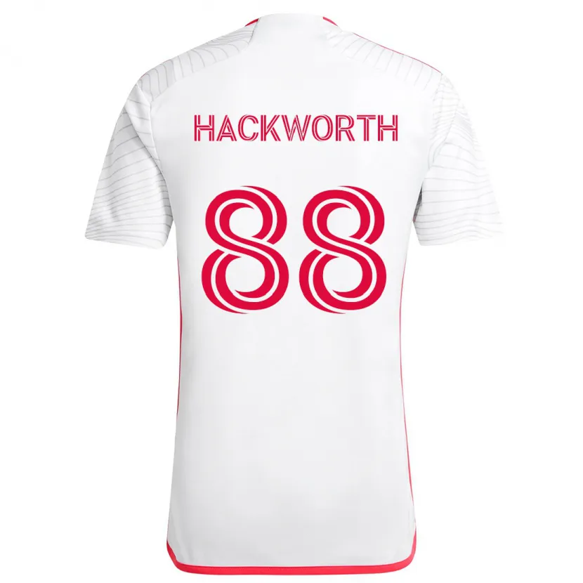 Danxen Niño Camiseta Larsen Hackworth #88 Blanco Rojo 2ª Equipación 2024/25 La Camisa