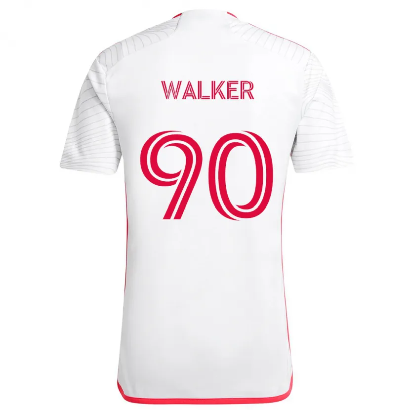 Danxen Niño Camiseta Eric Walker #90 Blanco Rojo 2ª Equipación 2024/25 La Camisa