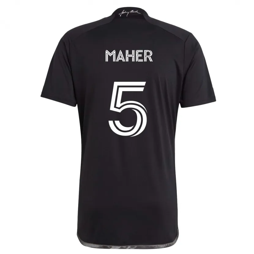 Danxen Niño Camiseta Jack Maher #5 Negro 2ª Equipación 2024/25 La Camisa