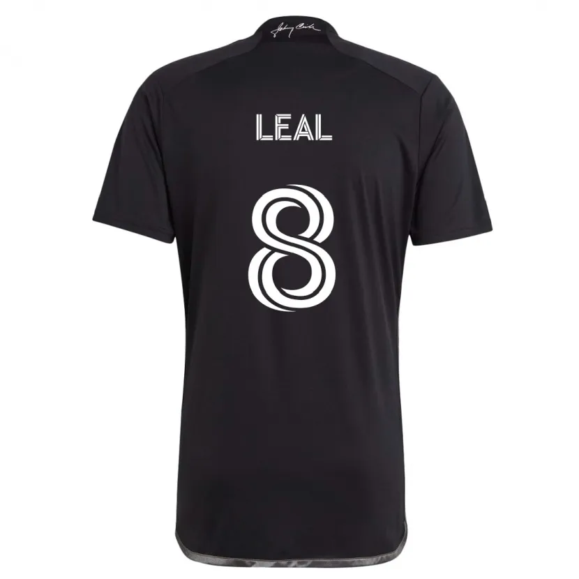 Danxen Niño Camiseta Randall Leal #8 Negro 2ª Equipación 2024/25 La Camisa