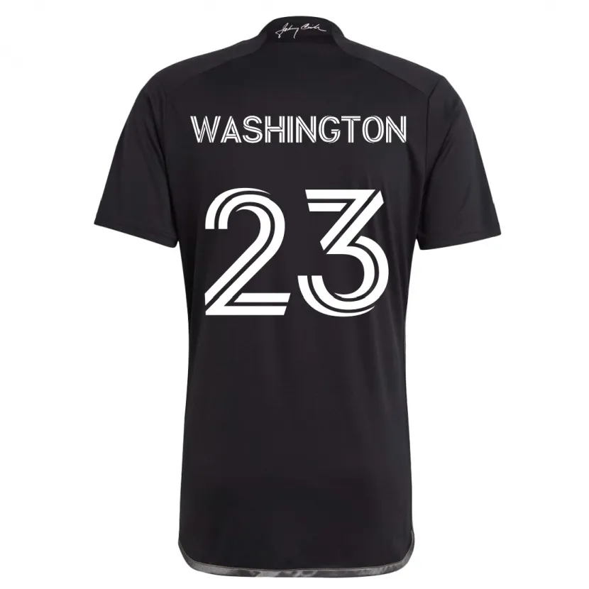 Danxen Niño Camiseta Taylor Washington #23 Negro 2ª Equipación 2024/25 La Camisa