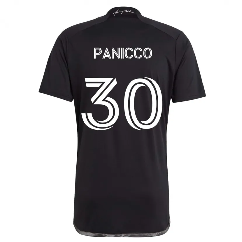 Danxen Niño Camiseta Elliot Panicco #30 Negro 2ª Equipación 2024/25 La Camisa