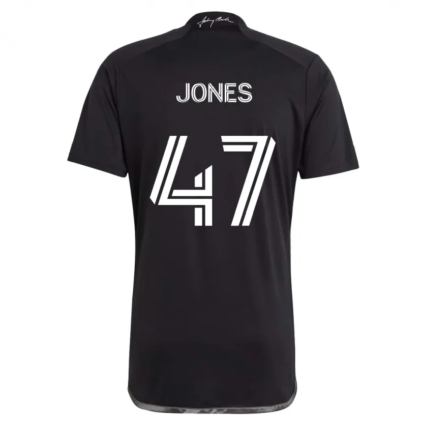 Danxen Niño Camiseta Isaiah Jones #47 Negro 2ª Equipación 2024/25 La Camisa