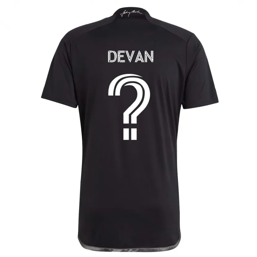 Danxen Niño Camiseta Liam Devan #0 Negro 2ª Equipación 2024/25 La Camisa