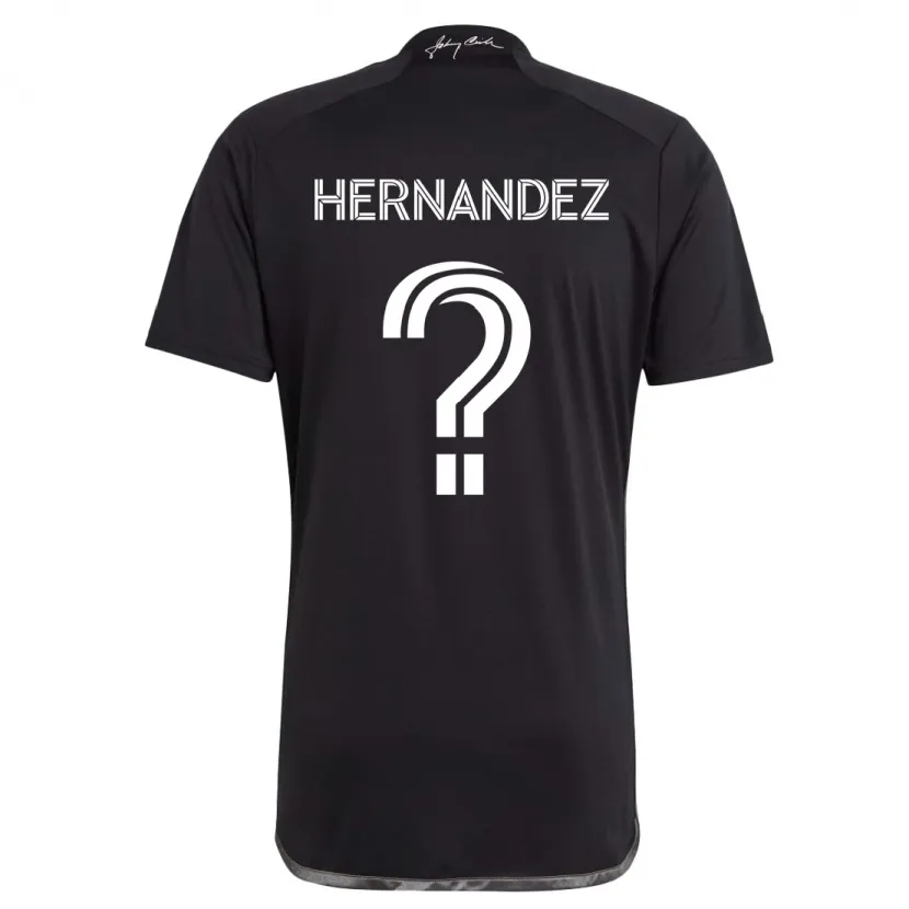 Danxen Niño Camiseta Jonathan Hernandez #0 Negro 2ª Equipación 2024/25 La Camisa