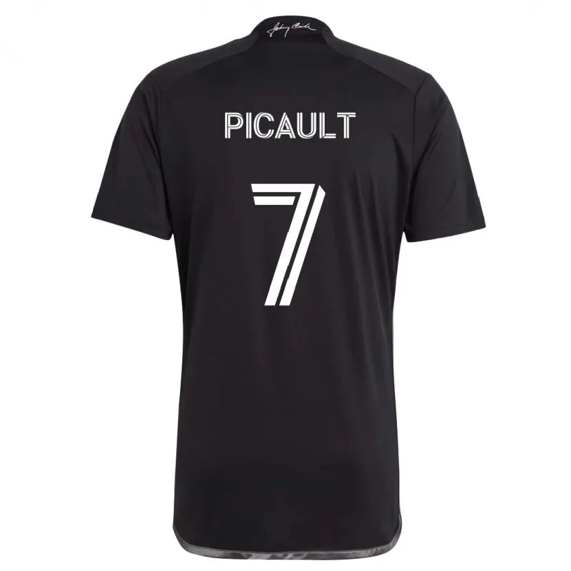 Danxen Niño Camiseta Fafà Picault #7 Negro 2ª Equipación 2024/25 La Camisa