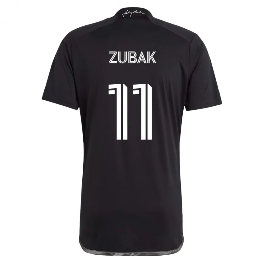 Danxen Niño Camiseta Ethan Zubak #11 Negro 2ª Equipación 2024/25 La Camisa