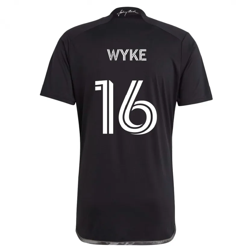 Danxen Niño Camiseta Laurence Wyke #16 Negro 2ª Equipación 2024/25 La Camisa