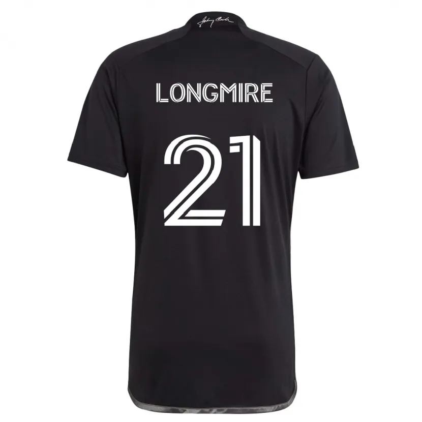 Danxen Niño Camiseta Ahmed Longmire #21 Negro 2ª Equipación 2024/25 La Camisa