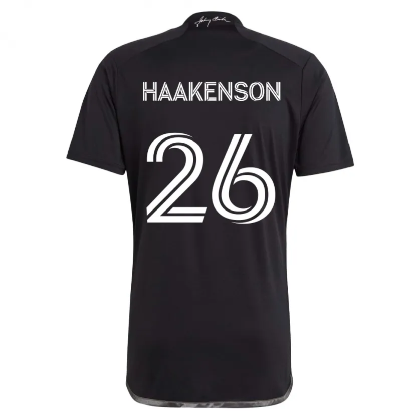 Danxen Niño Camiseta Luke Haakenson #26 Negro 2ª Equipación 2024/25 La Camisa