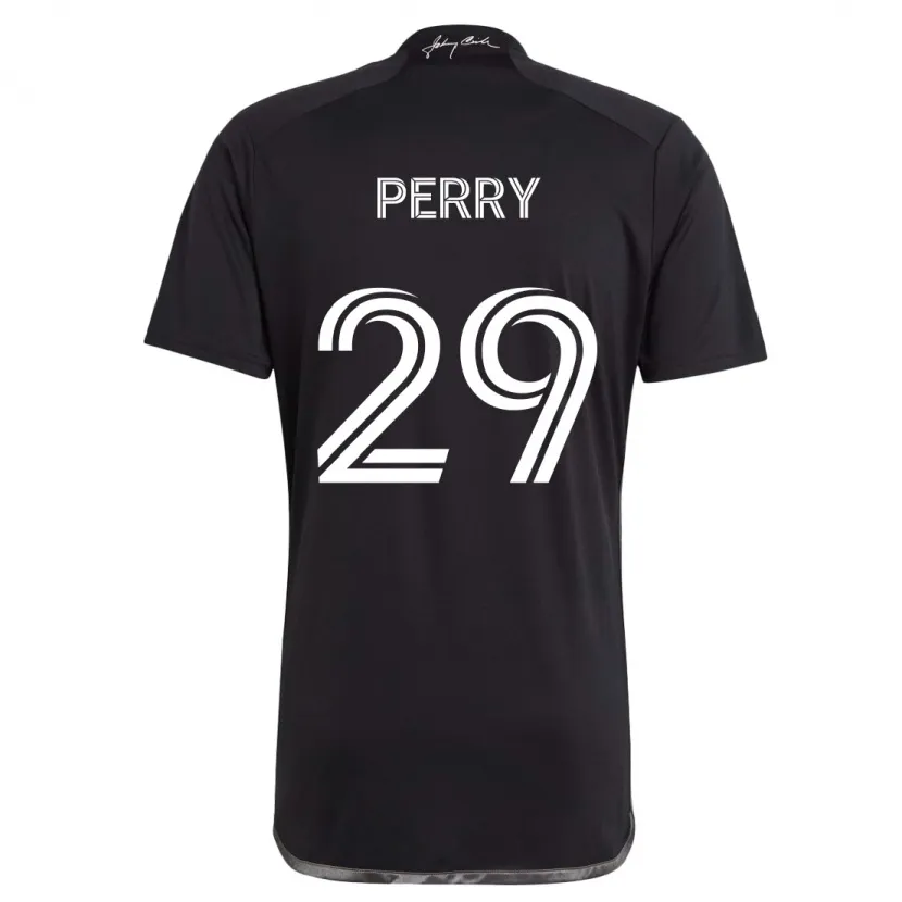 Danxen Niño Camiseta Nebiyou Perry #29 Negro 2ª Equipación 2024/25 La Camisa